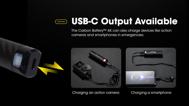 Nitecore Carbon Battery 6000 Power Bank