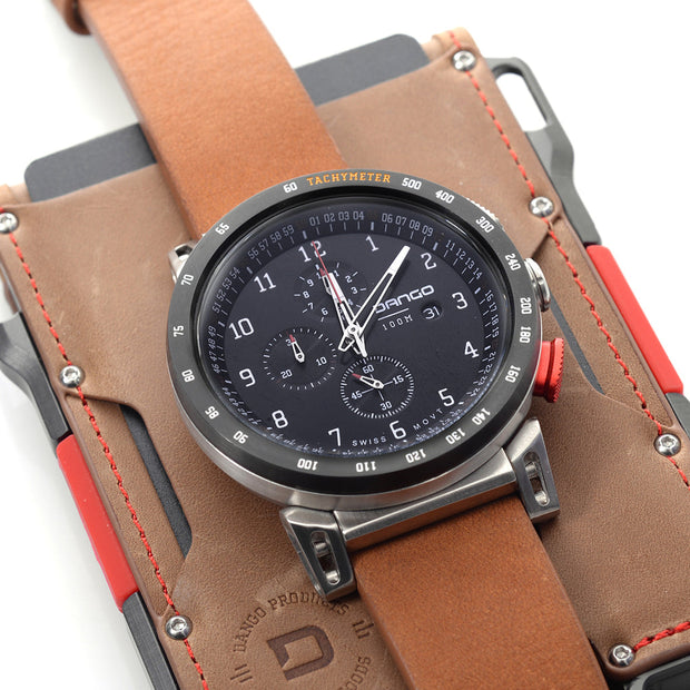 CR-01 - CHRONO WATCH WITH LEATHER STRAP